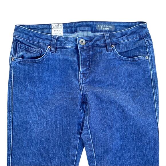 Volcom Would Stalk Flare Medium Wash Flare Jeans Junior's Size 9 / 29 - Picture 2 of 11